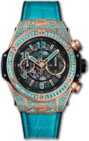 Hublot Big Bang Unico King Gold Paraiba 45 mm 411.OX.1189.LR.0919 watch replica